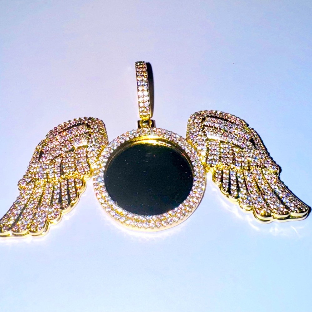Picture Memory Pendant, 14k Gold Vermeil Custom Made Picture memory Keepsake WOW